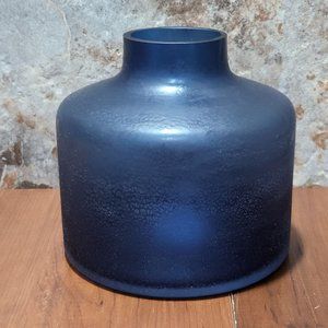VTG Blue Glass Vase Table Decor